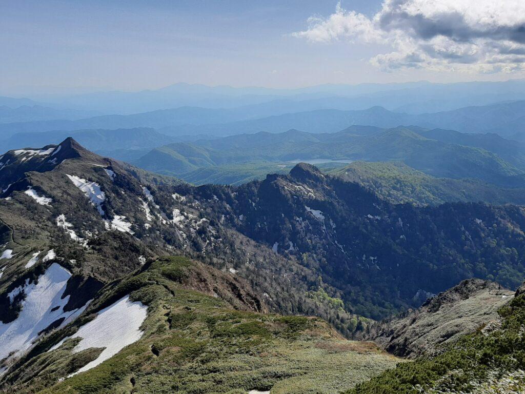 下山開始直後の下山ルート
